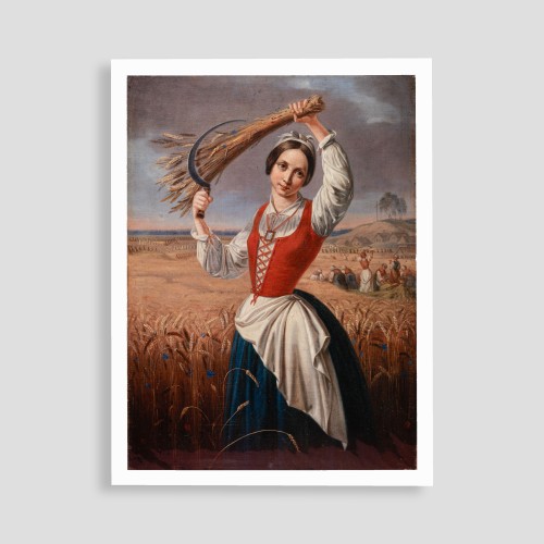 Kanutas Ruseckas. Pjovėja. Reprodukcija